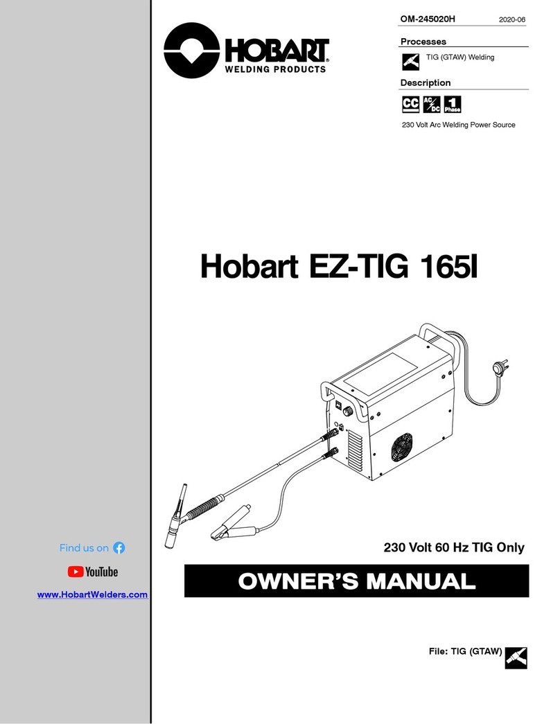 Hobart Welding Products EZ-TIG 165I owner's manual