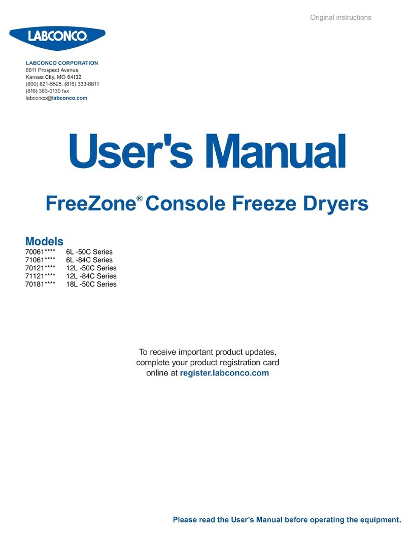 Labconco FreeZone 70061 6L -50C Series user manual