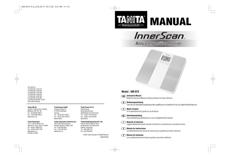 Tanita InnerScan UM-073 instruction manual