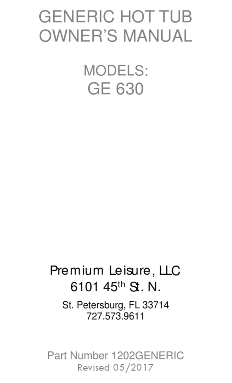 Premium Leisure GE 630 owner's manual