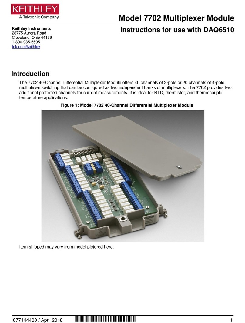 Tektronix Keithley 7702 Instructions for use