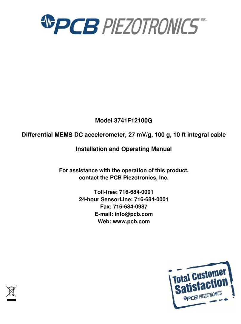 PCB Piezotronics 3741F12100G Installation and operating manual