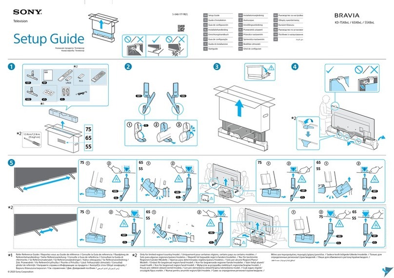 Sony BRAVIA KD-75X8 L Series Setup guide