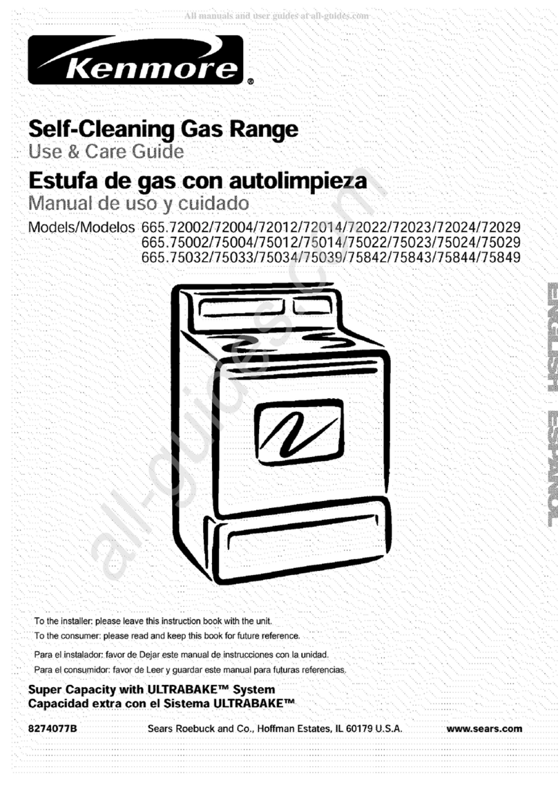 Kenmore 665.75032 Use & care guide