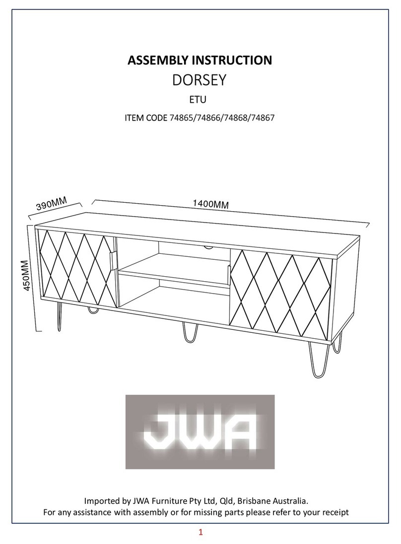 JWA DORSEY 74865 Assembly instruction