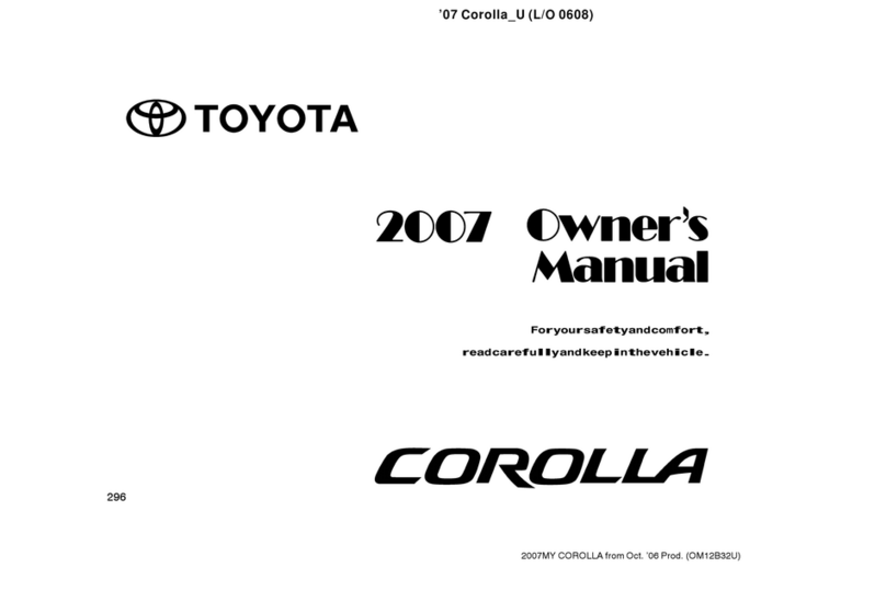 Toyota Corolla 2007 owner's manual