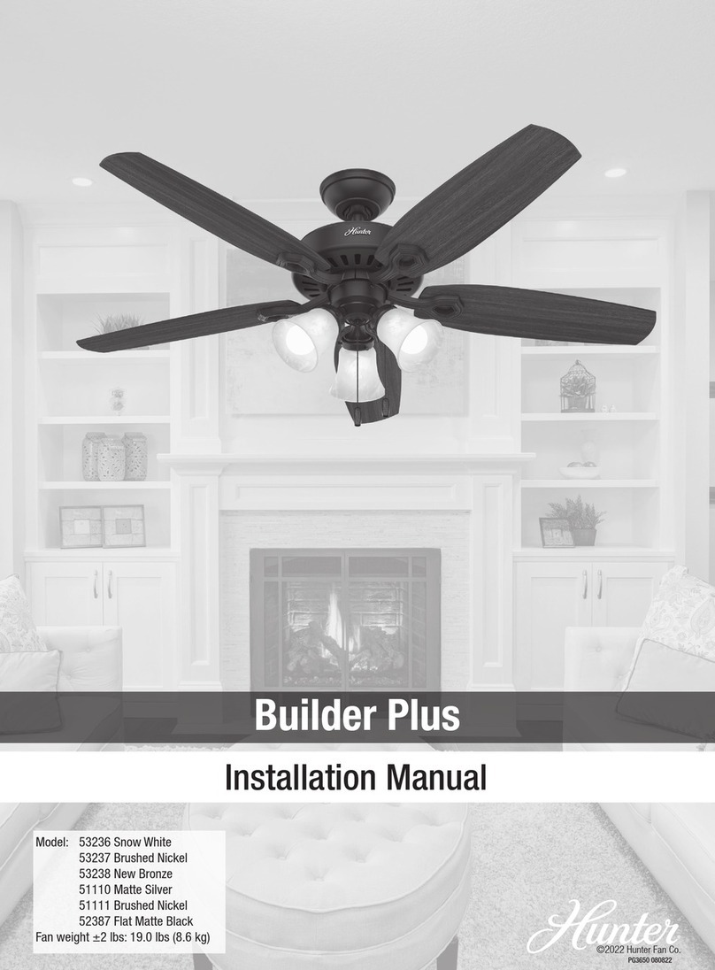 Hunter 52387 installation manual