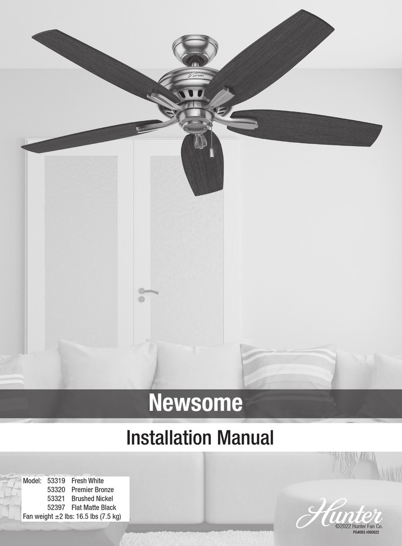 Hunter 53319 installation manual