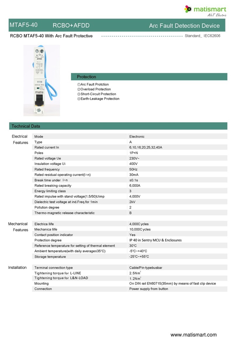 Matis MTAF5-40 Manual instruction