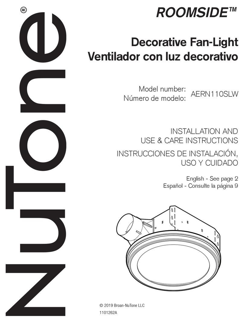 NuTone ROOMSIDE AERN110SLW Installation guide
