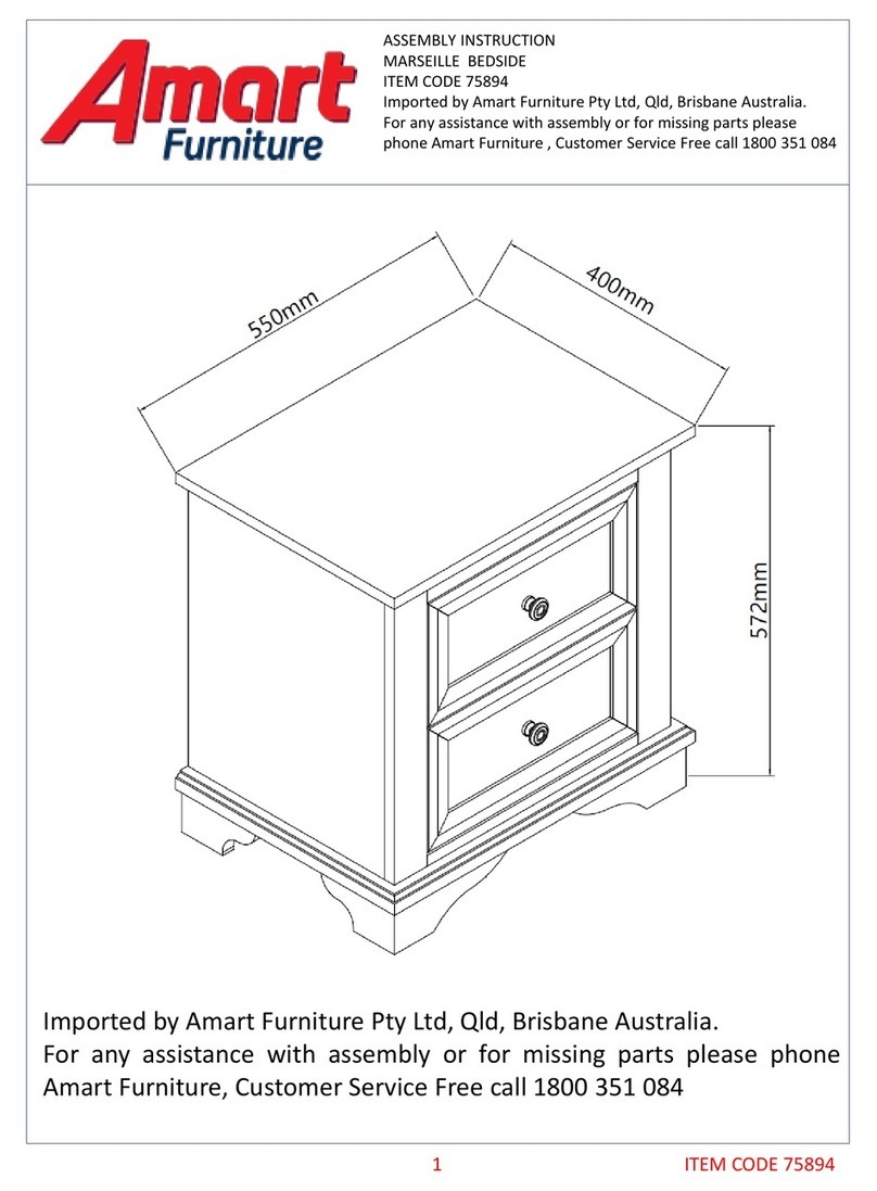 Amart Furniture MARSEILLE 75894 Assembly instruction