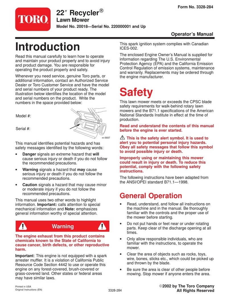 Toro 20018 User manual