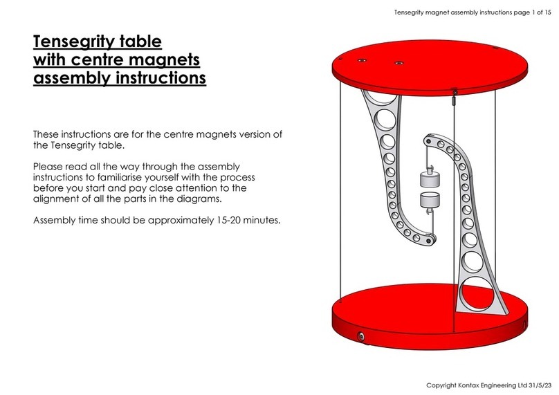 Kontax Tensegrity table with centre magnets Assembly instructions