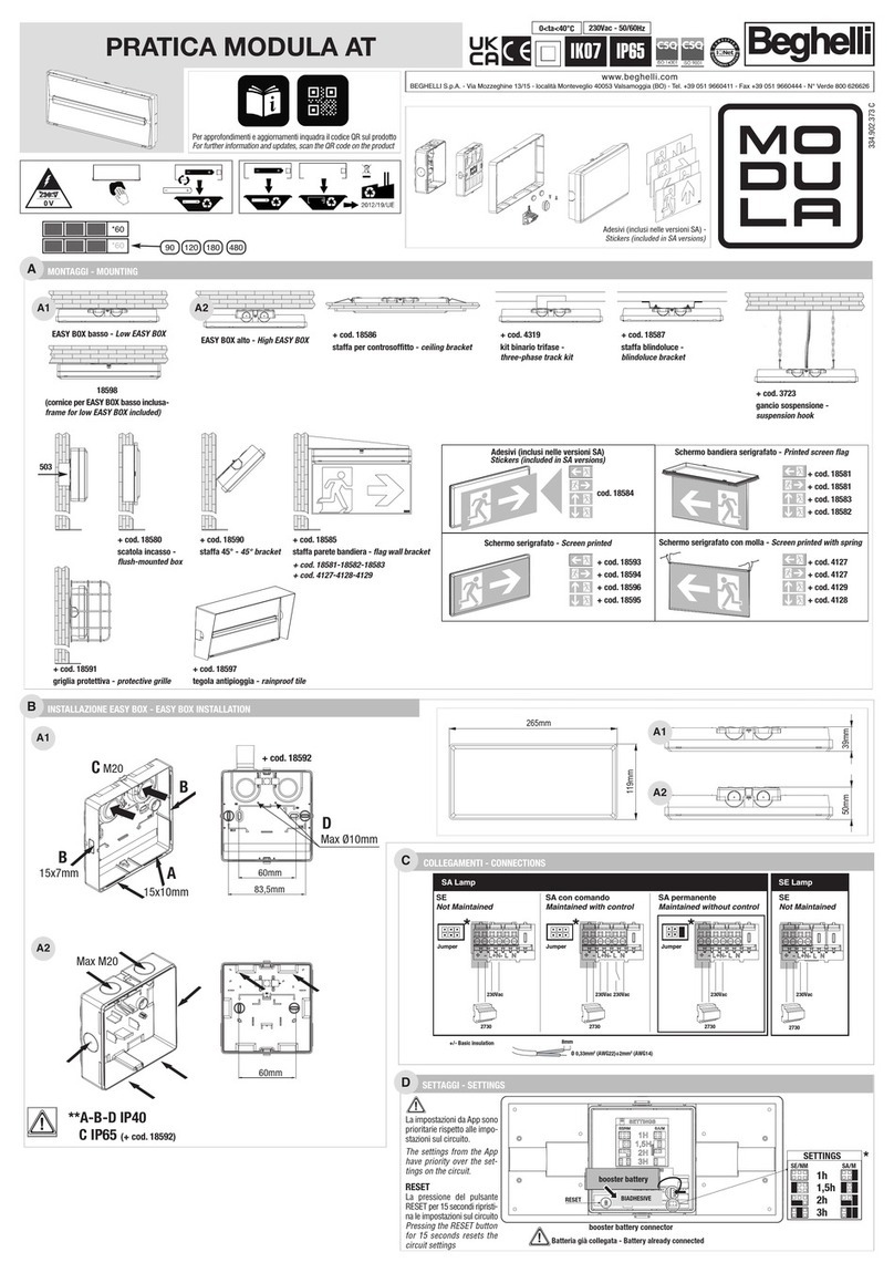 Beghelli PRATICA MODULA AT User manual