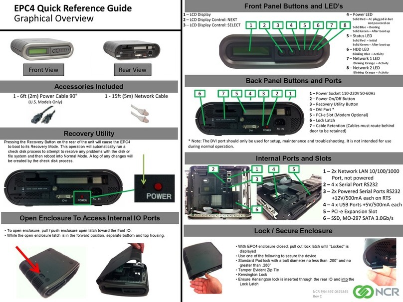 NCR EPC4 Quick reference guide
