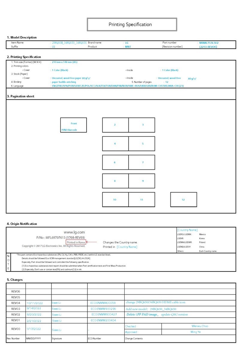 LG 34WQ65X User manual