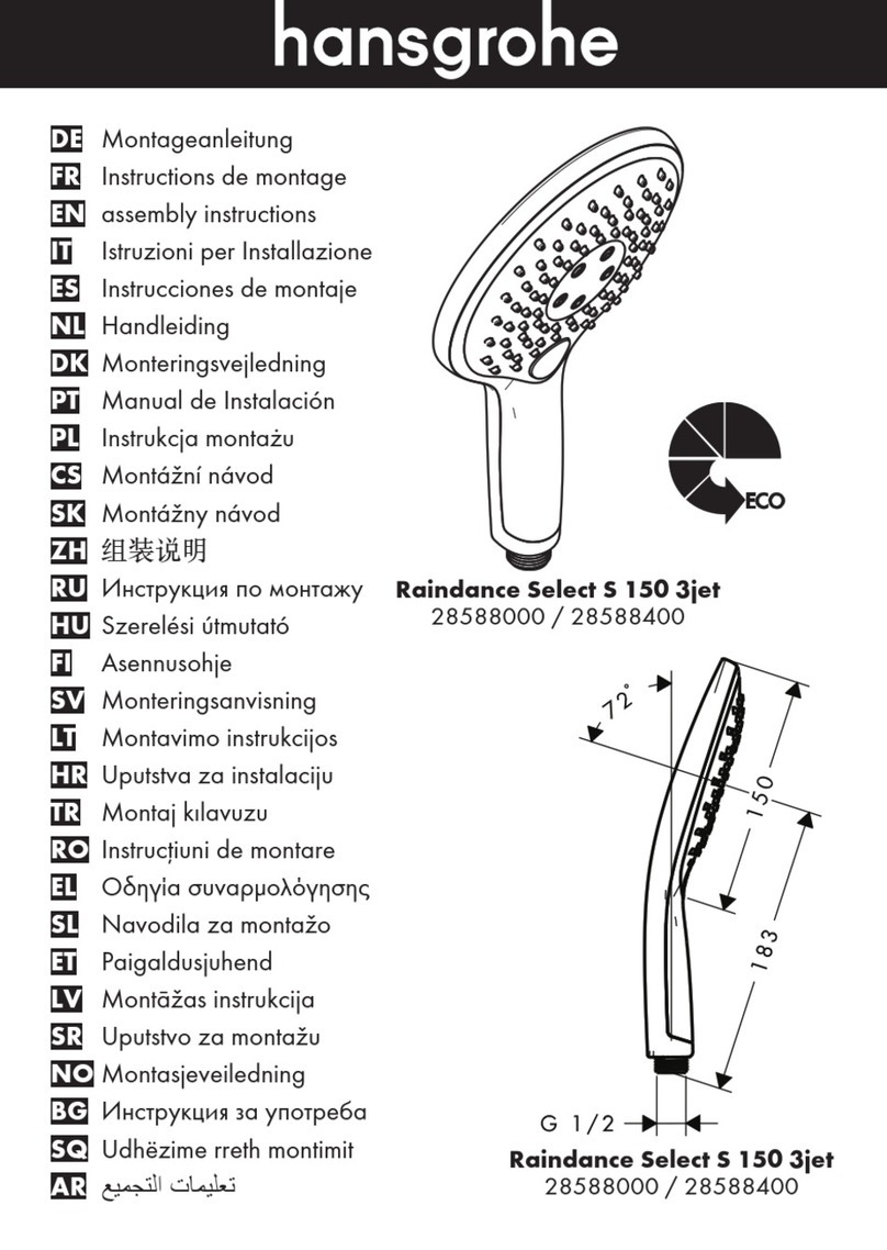 Hans Grohe Raindance Select S 150 3jet 28588400 User manual