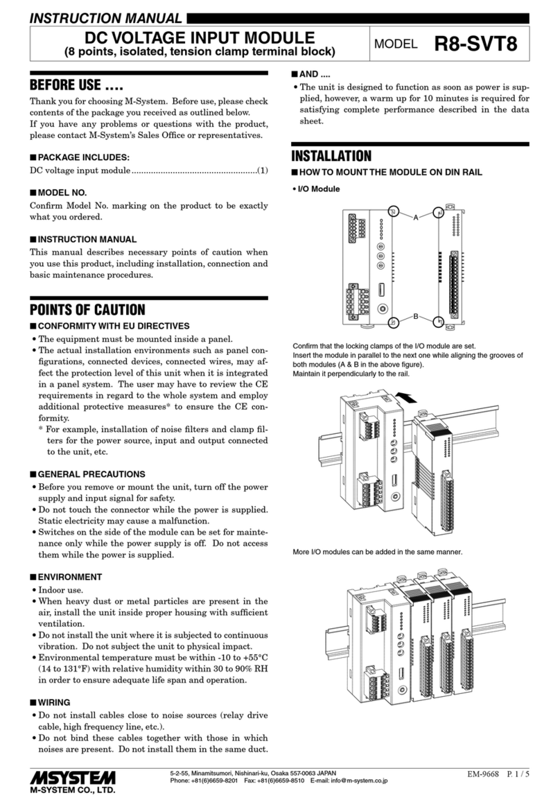 M-system R8-SVT8 instruction manual