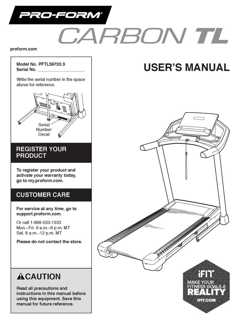Pro-Form CARBON TL User manual