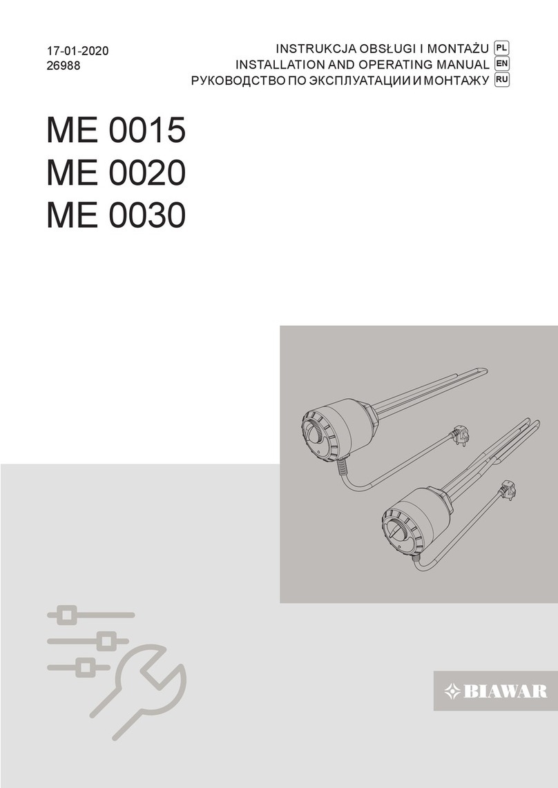 biawar ME 0015 Installation and operating manual
