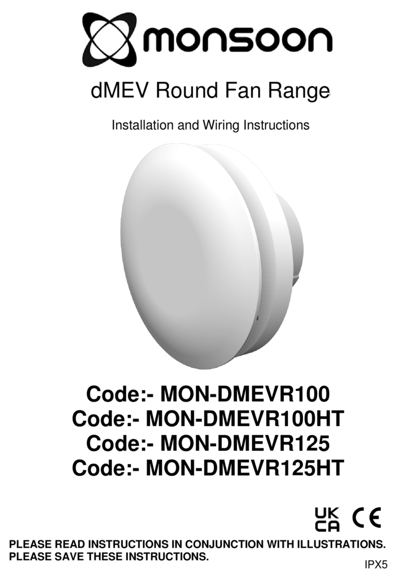 Monsoon MON-DMEVR100 Installation and wiring instructions Monsoon MON-DMEVR100 Installation and wiring instructions