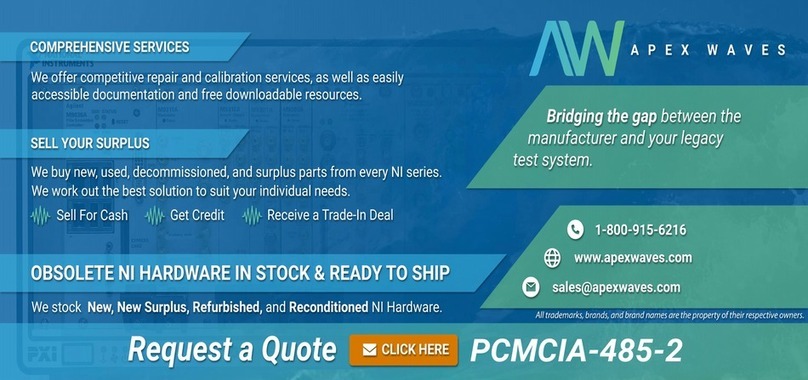 National Instruments PCMCIA Serias User manual National Instruments PCMCIA Serias User manual