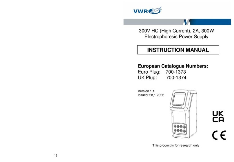 VWR 700-1373 User manual