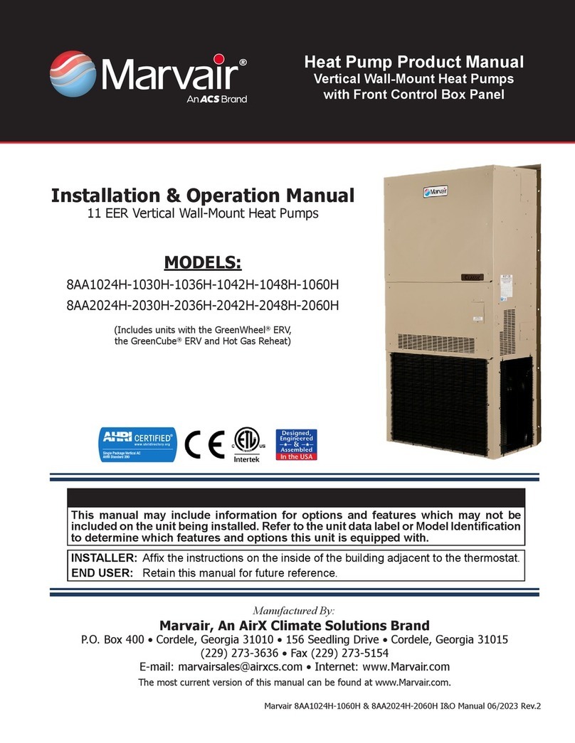 Marvair 8AA1024H Installation & operation manual Marvair 8AA1024H Installation & operation manual