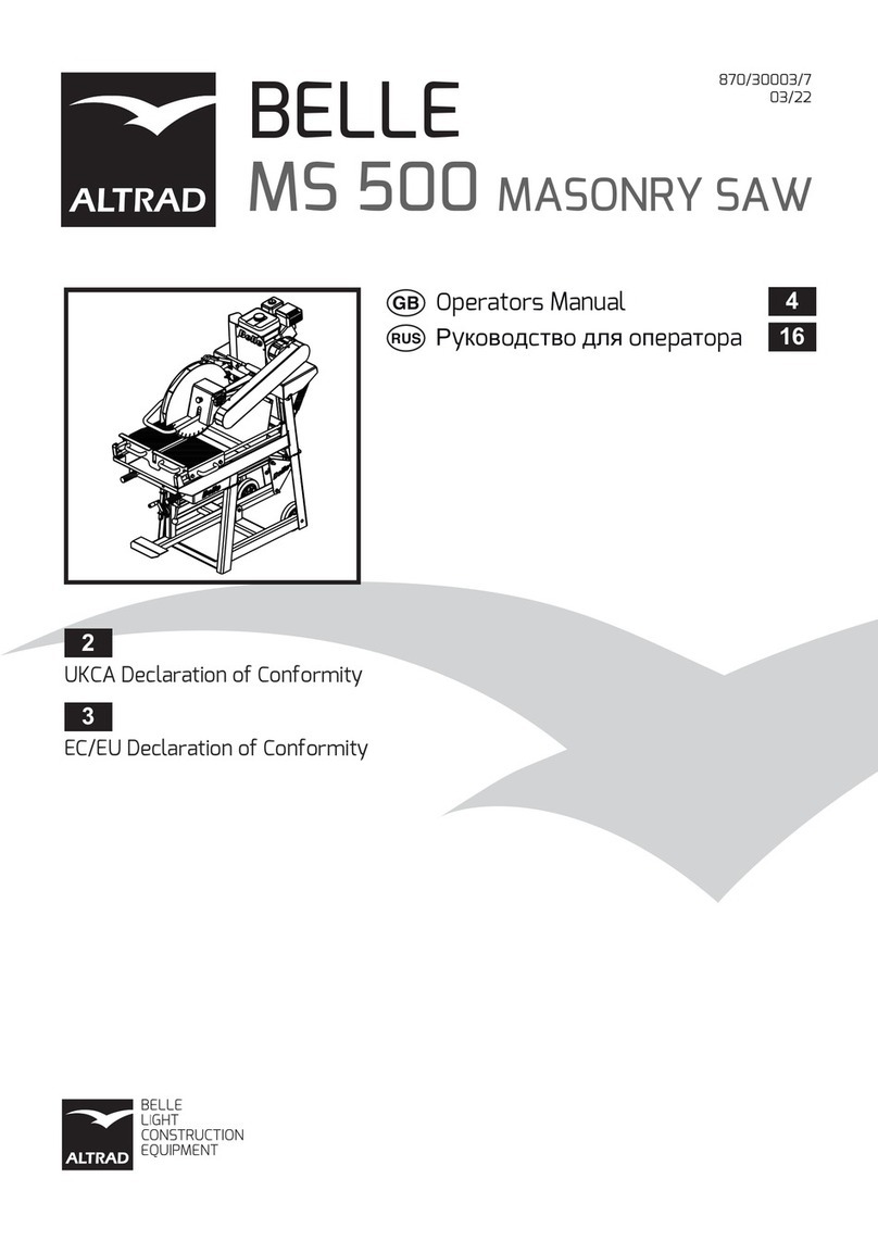 Altrad BELLE MS 500 Operator's manual