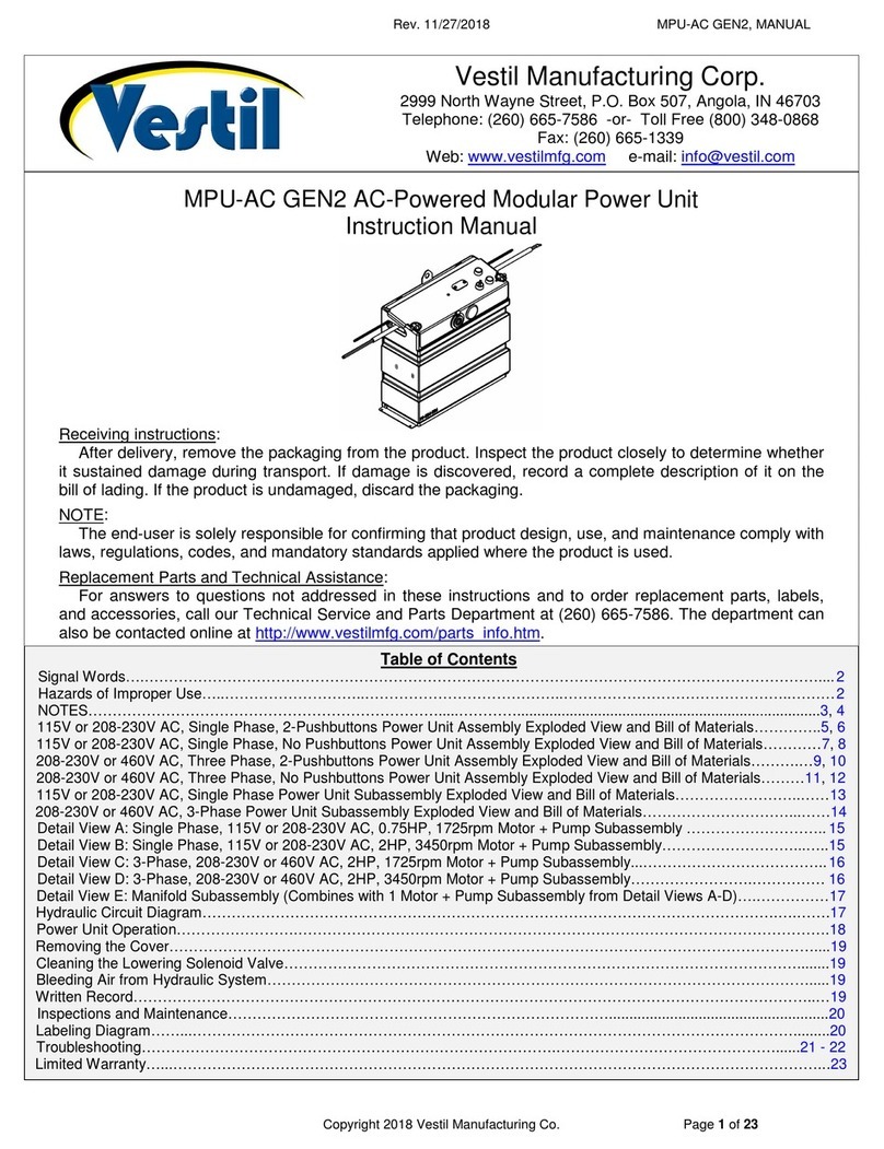 Vestil MPU-AC GEN2 User manual
