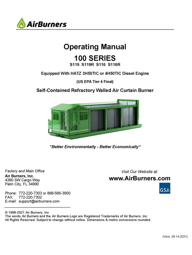 Air Burners 100 Series operating manual Air Burners 100 Series operating manual