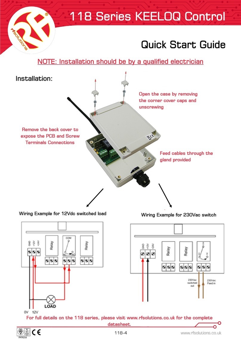 RF SOLUTIONS 118 Series quick start guide