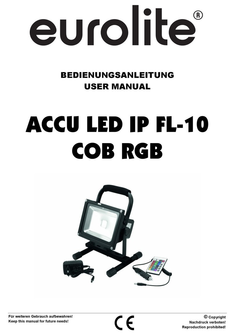 EuroLite LED IP FL-10 COB RGB 120 with Remote user manual
