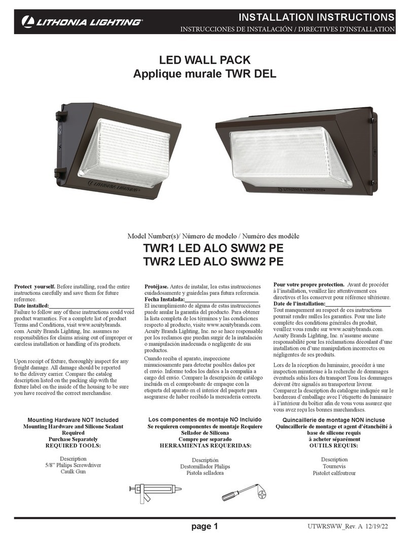 Acuity Brands Lithonia Lighting TWR1 LED ALO SWW2 PE installation instructions
