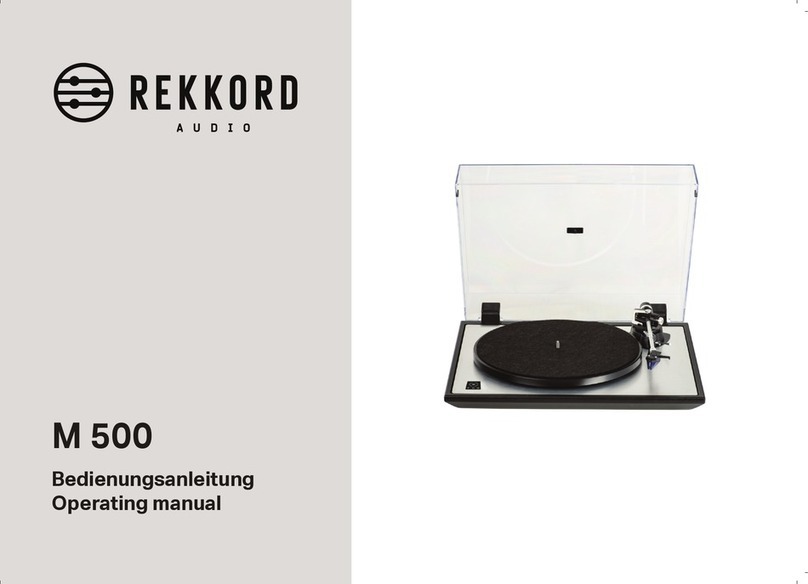 REKKORD AUDIO M 500 operating manual