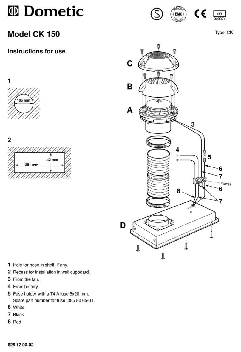 Dometic CK150 Instructions for use