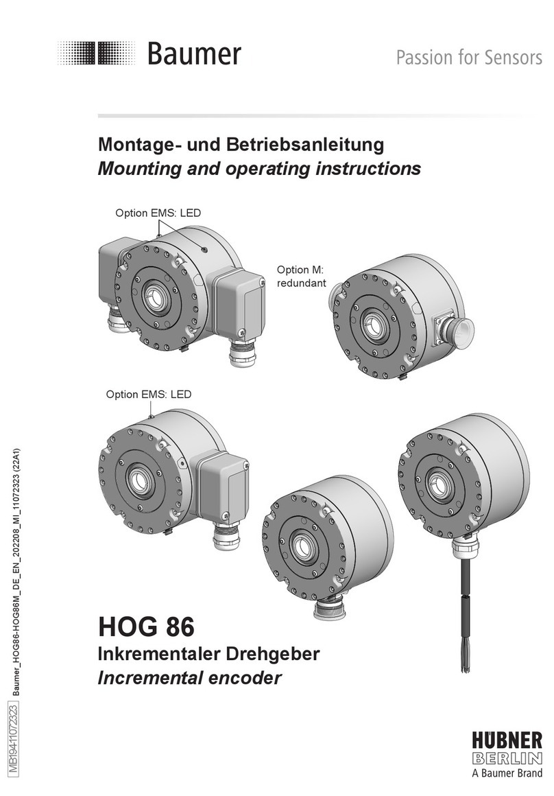 Baumer Hubner Berlin HOG 86E Mounting and operating instructions