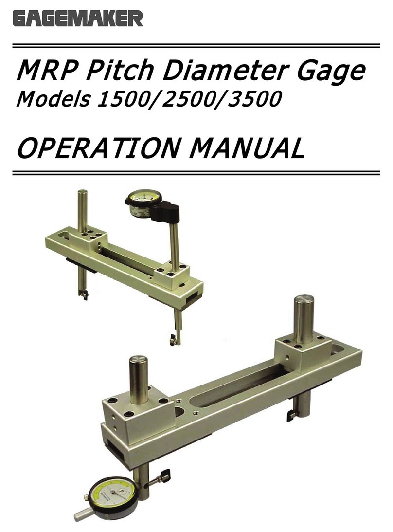 GAGEMAKER MRP-1500 Operation manual