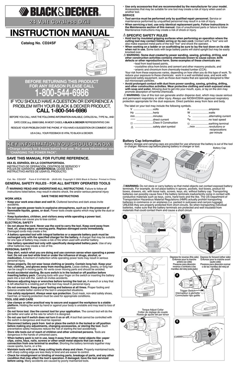 Black & Decker CD24SF instruction manual