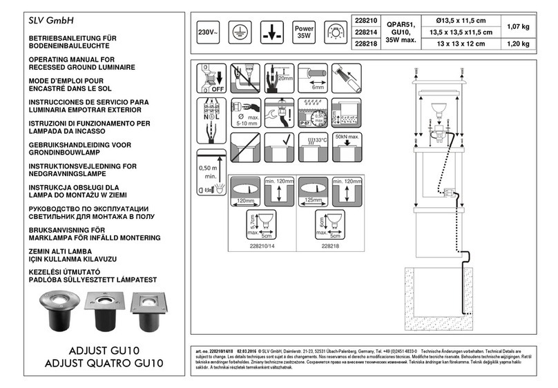 SLV ADJUST GU10 User manual SLV ADJUST GU10 User manual