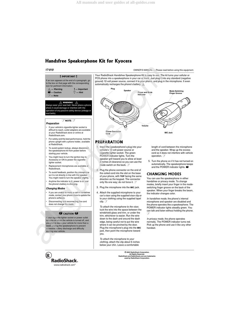 Radio Shack 17-919 User manual