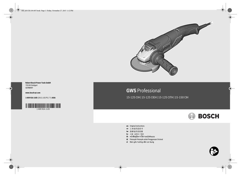 Bosch GWS 15-125 CIEH Professional Original instructions