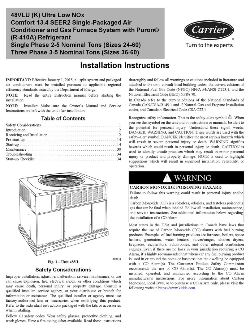 Carrier Comfort 48VLUK Series User manual