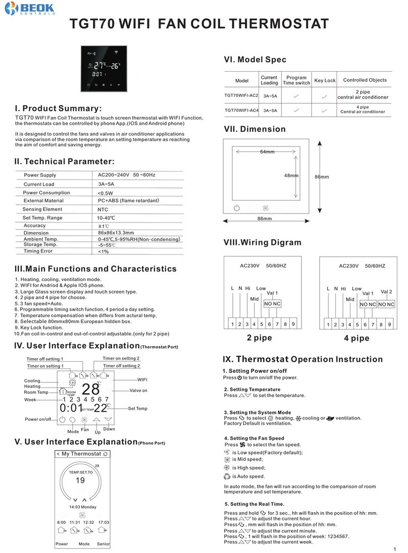 Beok Controls TGT70WIFI-AC2 User manual Beok Controls TGT70WIFI-AC2 User manual