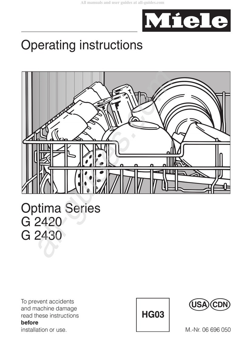 Miele G 2430 operating instructions