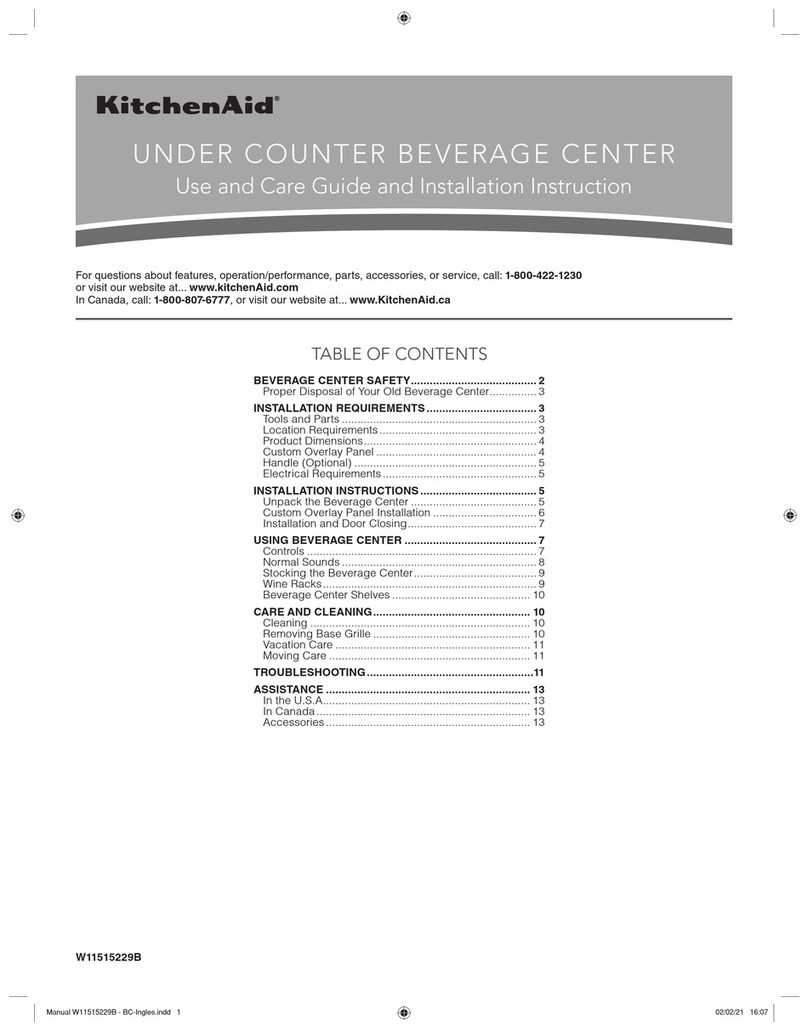 KitchenAid KUBL214KSB User manual