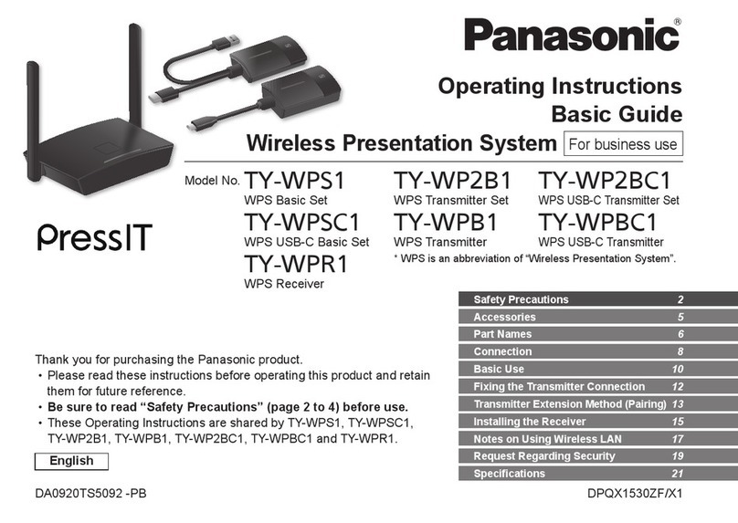 Panasonic PressIT TY-WP2B1 User manual