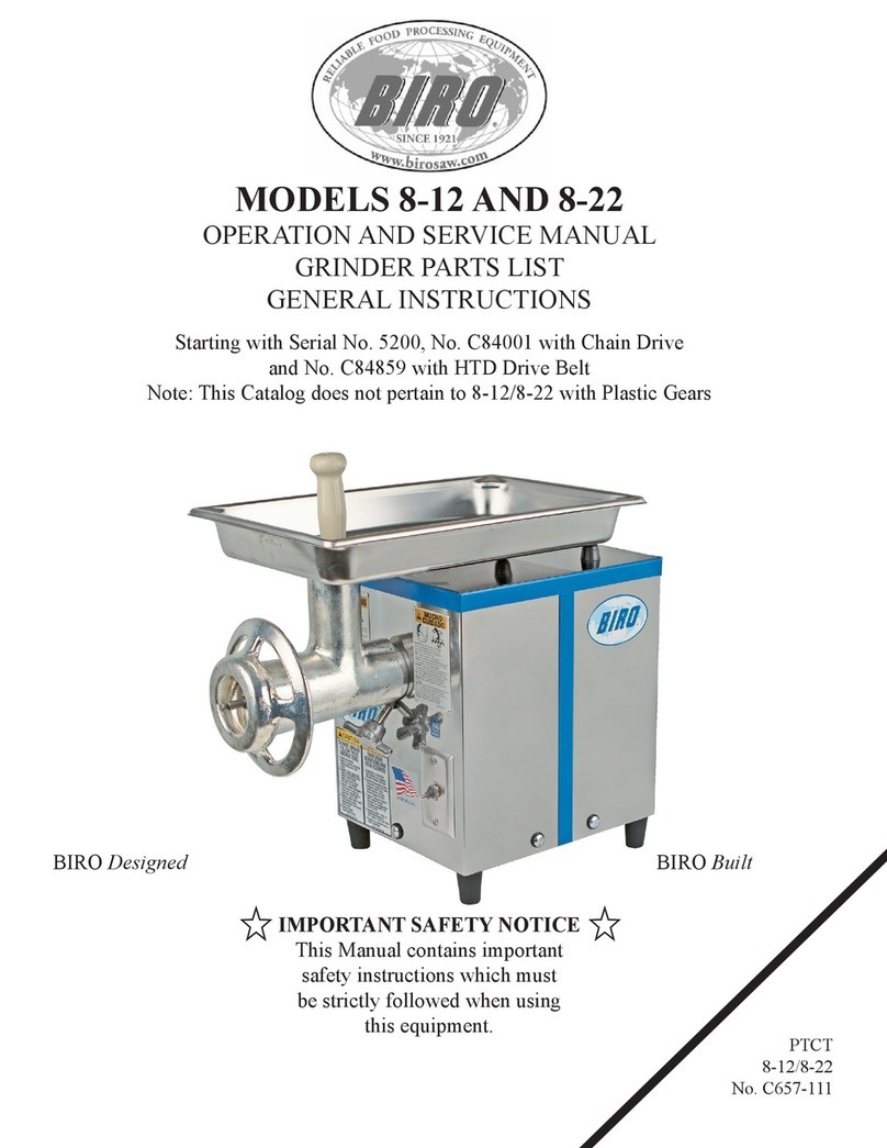 BIRO 8-12 Operation and service manual