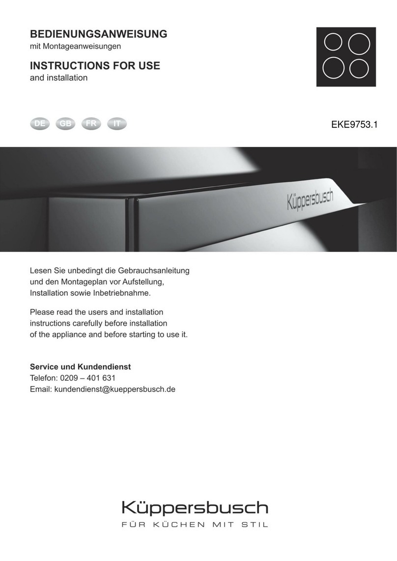 Kuppersbusch EKE9753.1 Instructions for use and installation