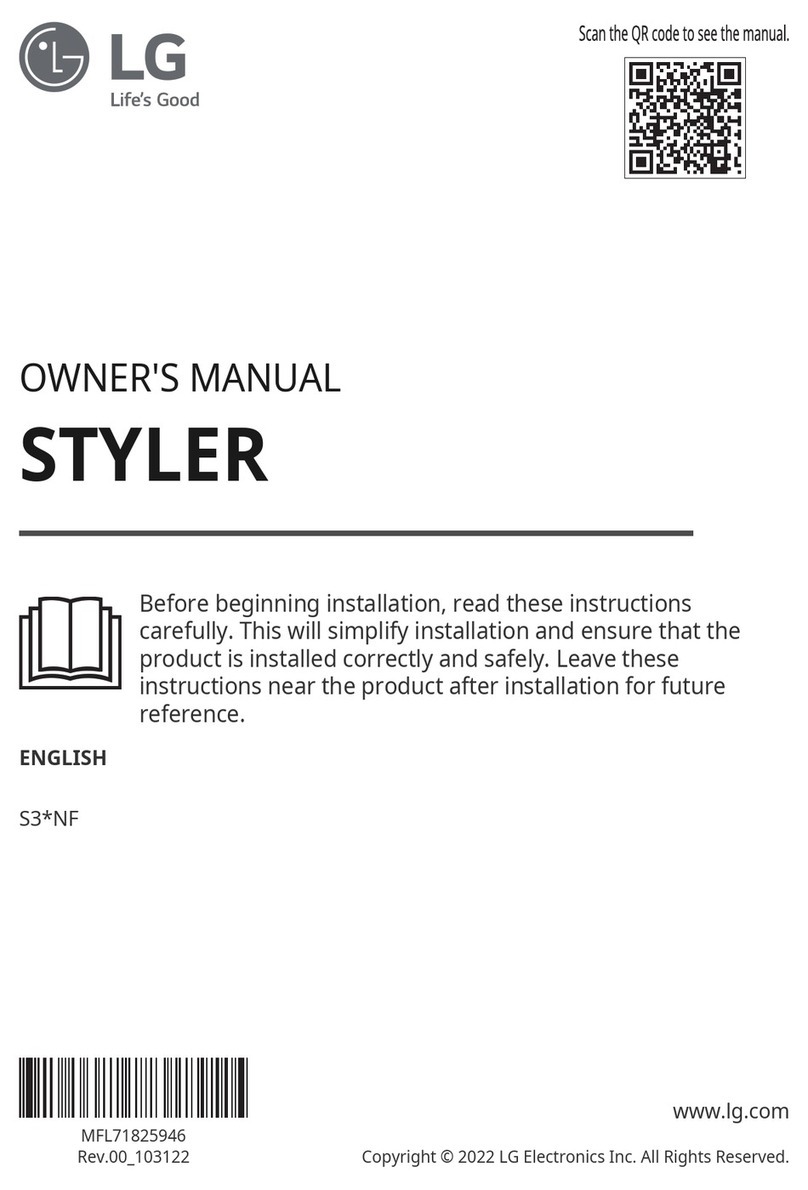LG STYLER S3 NF Series User manual LG STYLER S3 NF Series User manual
